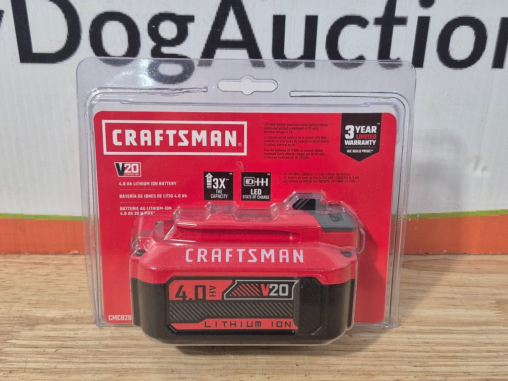 Craftsman V20 4.0 Ah Lithium Ion Battery (New)
