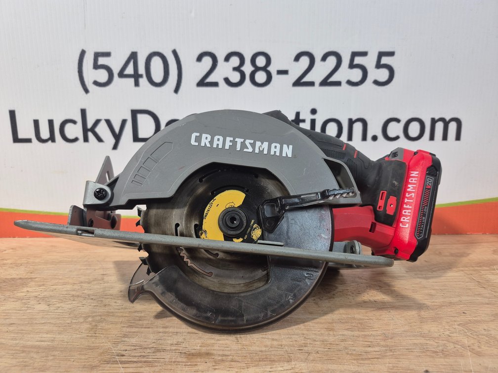 Craftsman V20 6-1/2" Circular Saw W/Battery (Worked When Tested No Charger)