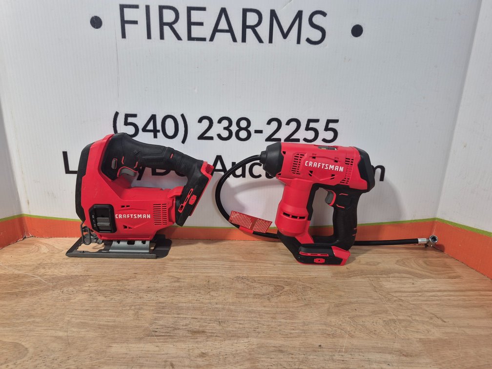 Craftsman V20 Jig Saw and Craftsman V20 Hand Held Air Pump (Worked When Tested No Battery Or Charger)