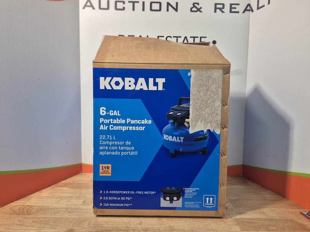 Kobalt 6-Gal. Portable Pancake Air Compressor 1.0hp. 150psi Max