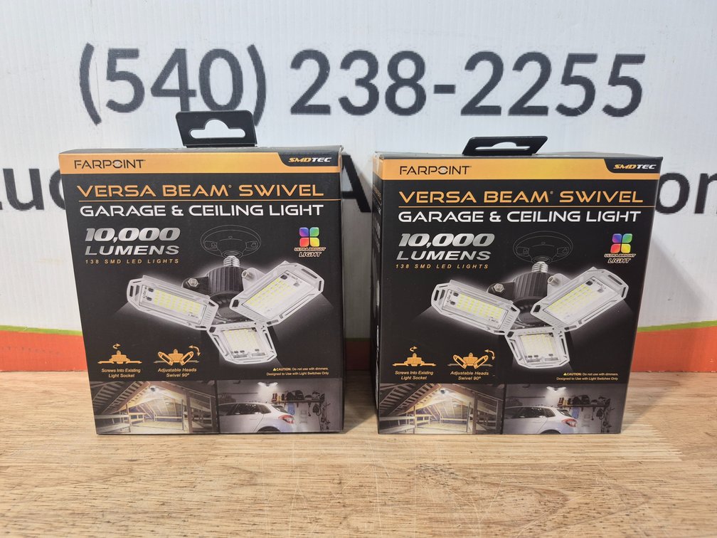 Farpoint Versa Beam Swivel Garage and Ceiling Light 10,000 Lumens (2 Included)