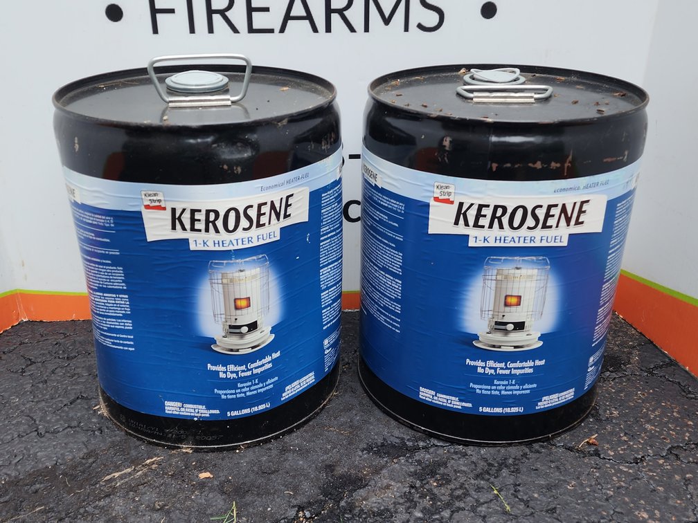 (2) 5 Gallon Jugs 1-K Kerosene 
