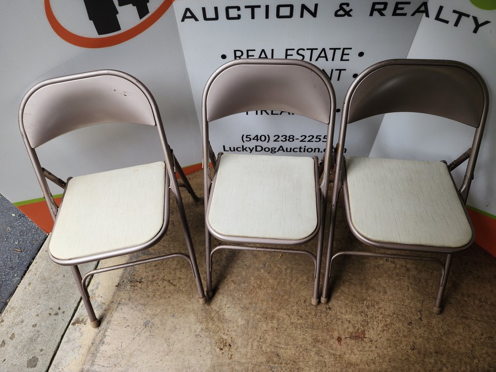 (3) Metal Samsonite Folding Chairs