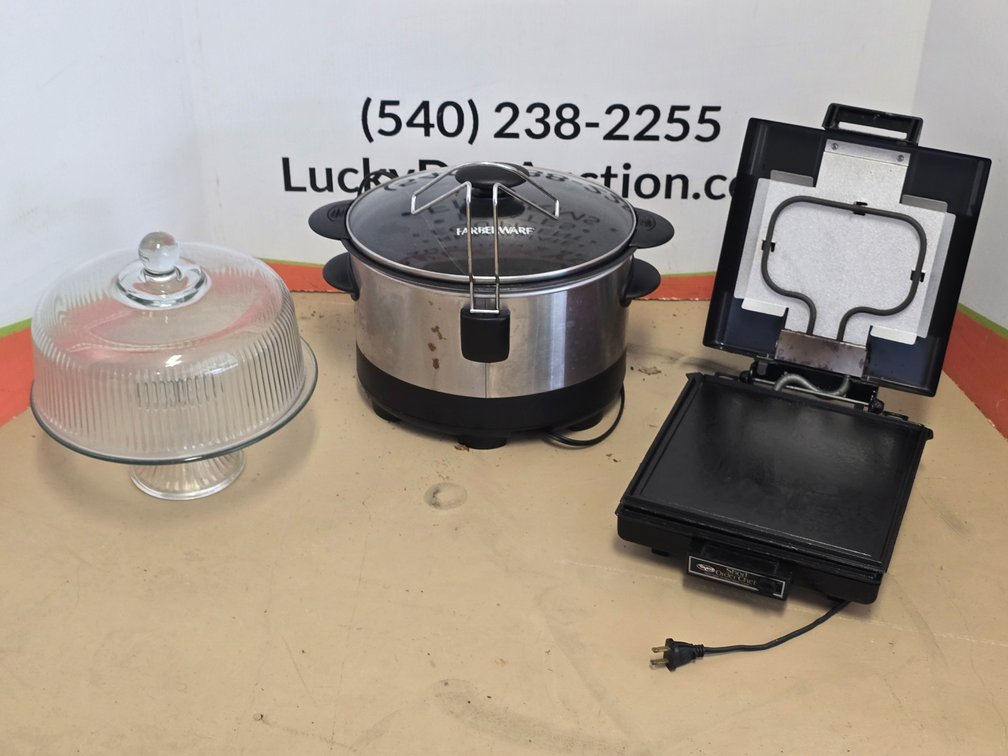 Dazey Griddle - Farberware Slow Cooker - Glass Cake Stand