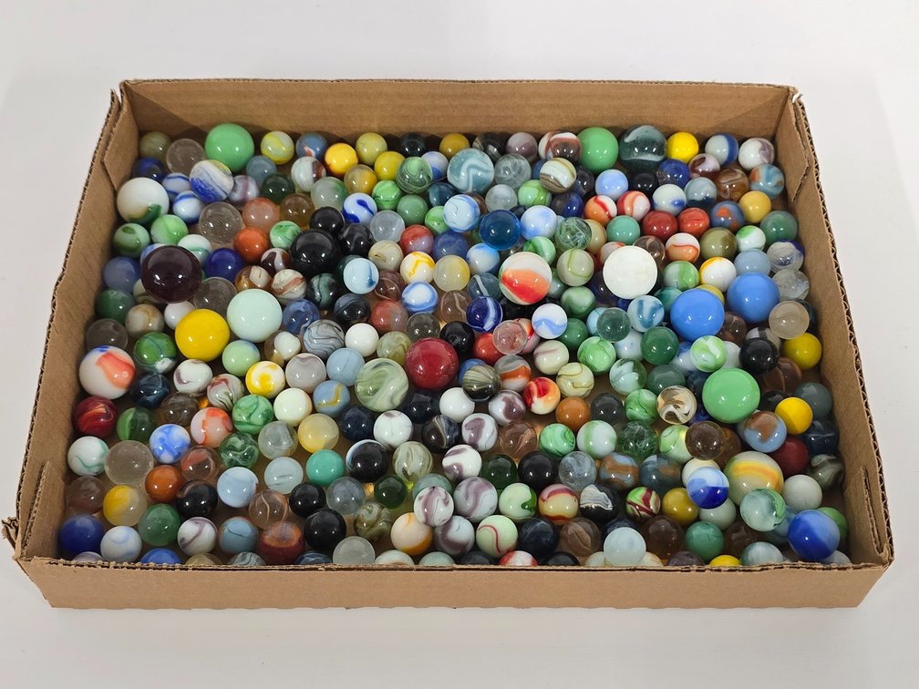 Assorted Marbles - Various Sizes & Colors