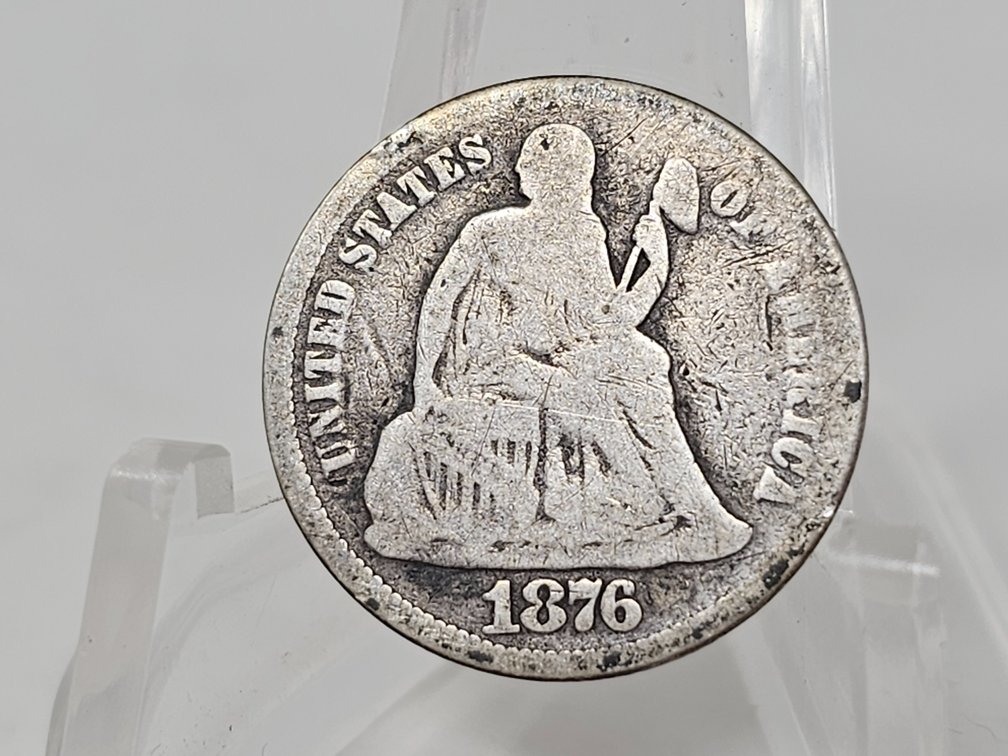 1876 Seated Liberty Silver Dime