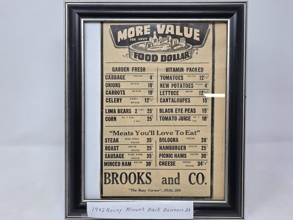 1942 "Brooks and Co" Grocery Ad - Rocky Mount, VA 