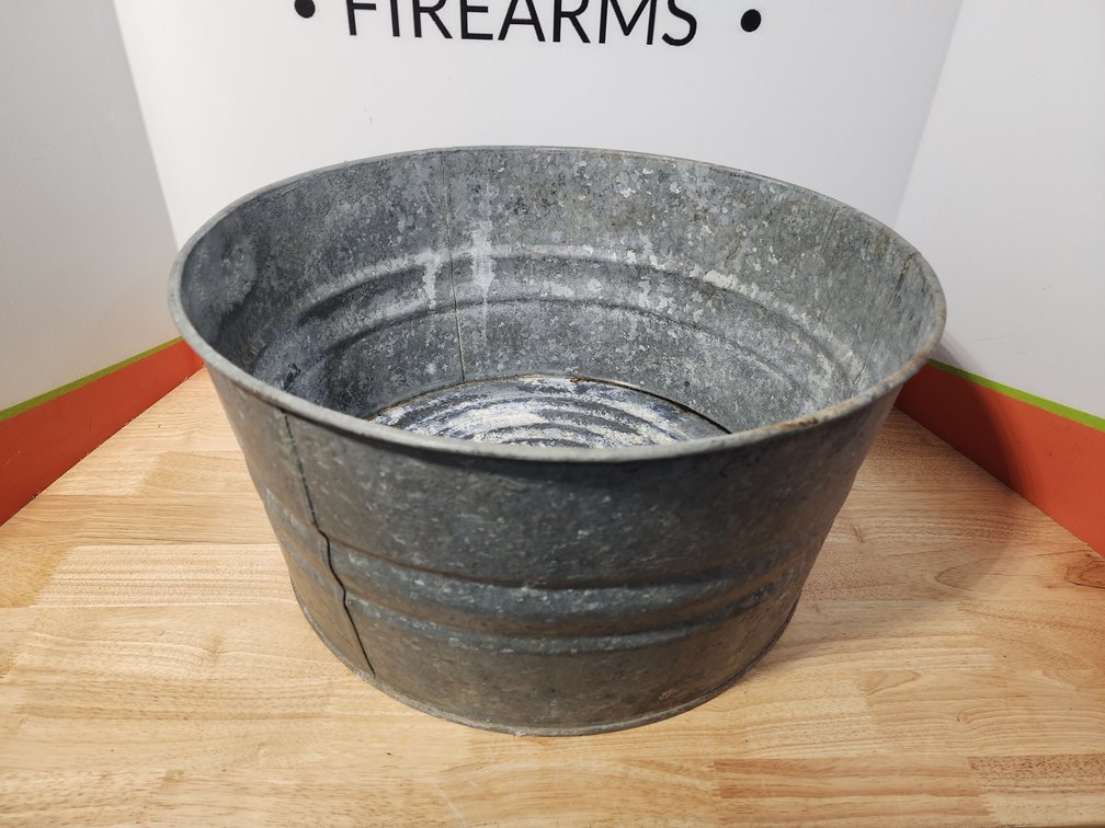 Galvanized Metal Wash Tub Measures 11" Tall x 22" Tall 