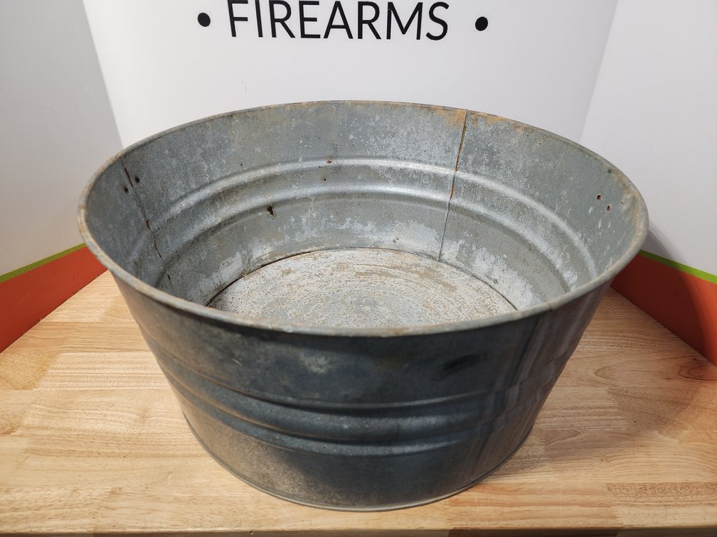 Galvanized Metal Wash Tub Measures 11" Tall x 24" Wide 