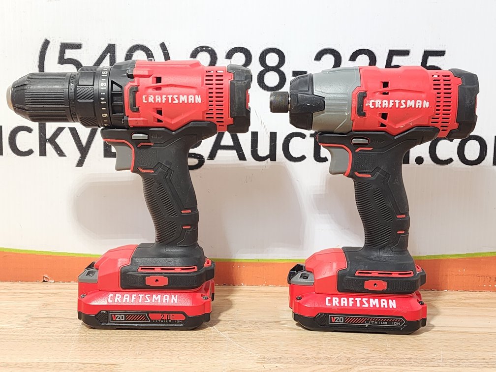 Craftsman 20 Volt Drill and Impact Driver w/ (2) Batteries 