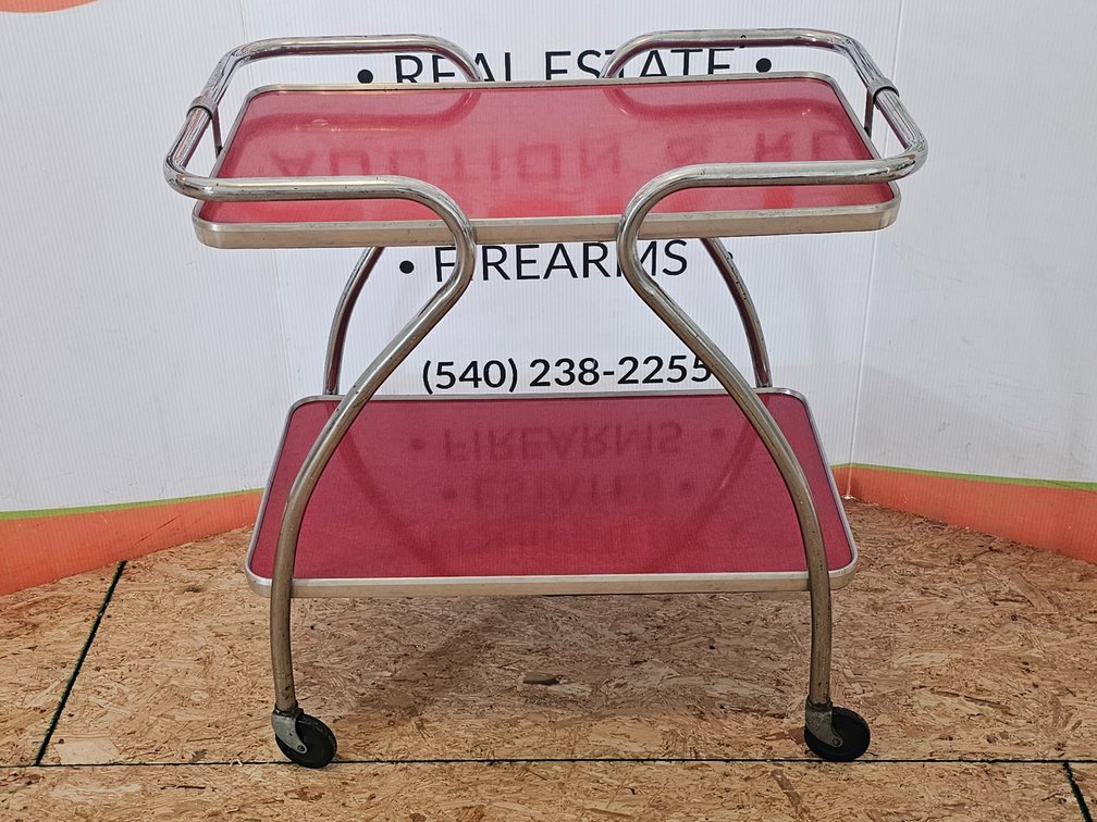 Vintage Rolling Cart - Measures 29" Tall x 28" Wide x 18" Deep