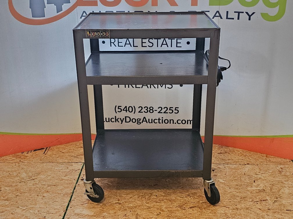 Metal Rolling Cart w/ Extension Cord - Measures 34" Tall x 24" Wide x 18" Deep