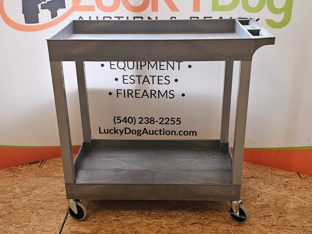 Heavy Duty Plastic Rolling Cart - Measures 34" Tall x 38" Wide x 18" Deep