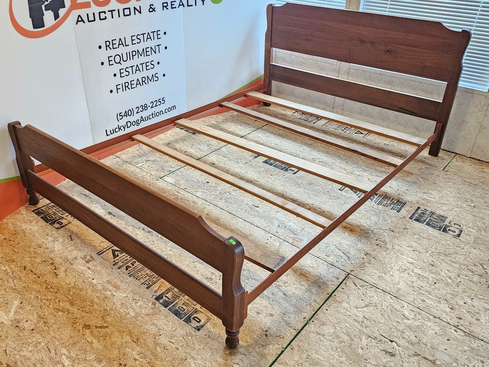 Wooden Headboard, Footboard, and Railing - Measures 32" Tall x 79" Long x 54" Wide