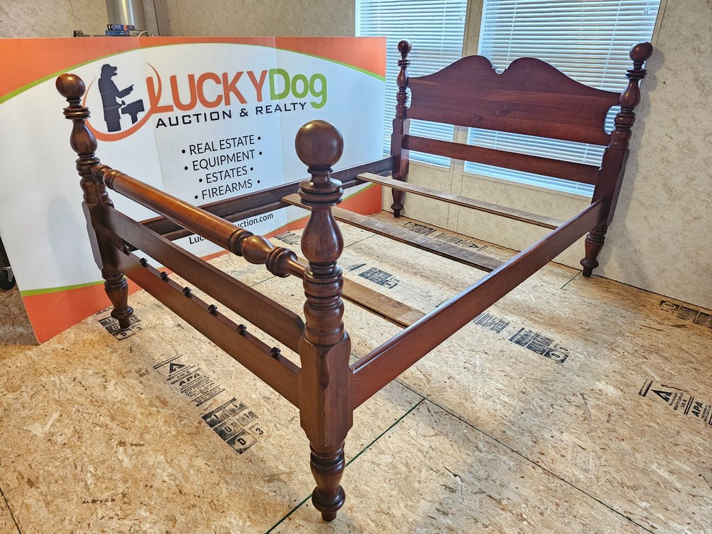 Davis Furniture Co. Cherry Headboard, Footboard, and Railing - Measures 48" Tall x 83" Long x 56" Wide
