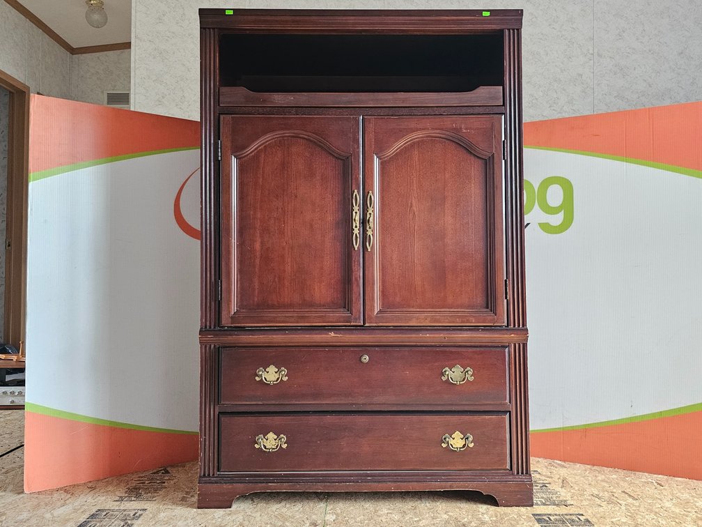 Bassett Furniture Entertainment Stand - Measures 56" Tall x 37" Wide x 21.5" Deep
