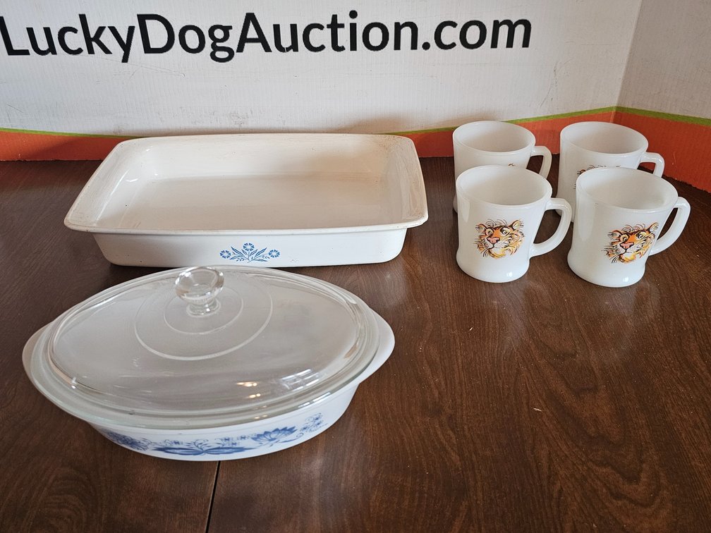 Assorted Fire King and Corningware 