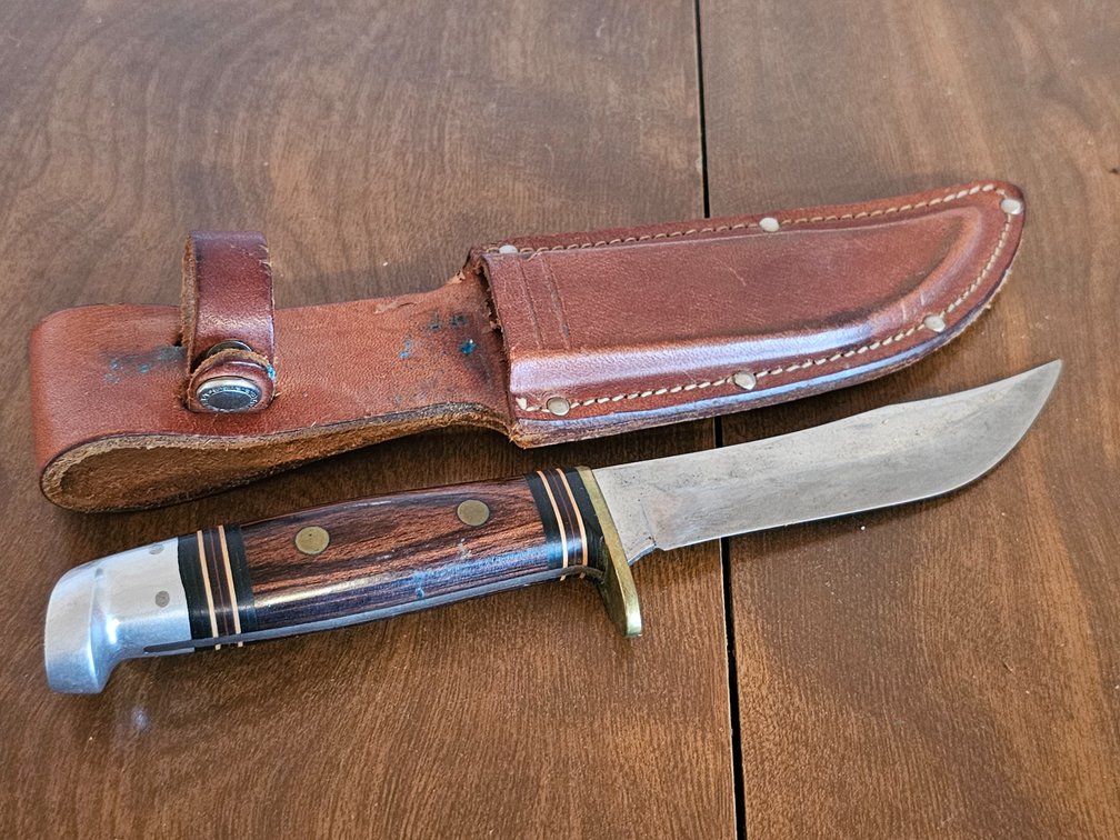 Western USA Fixed Blade Knife w/ Sheath