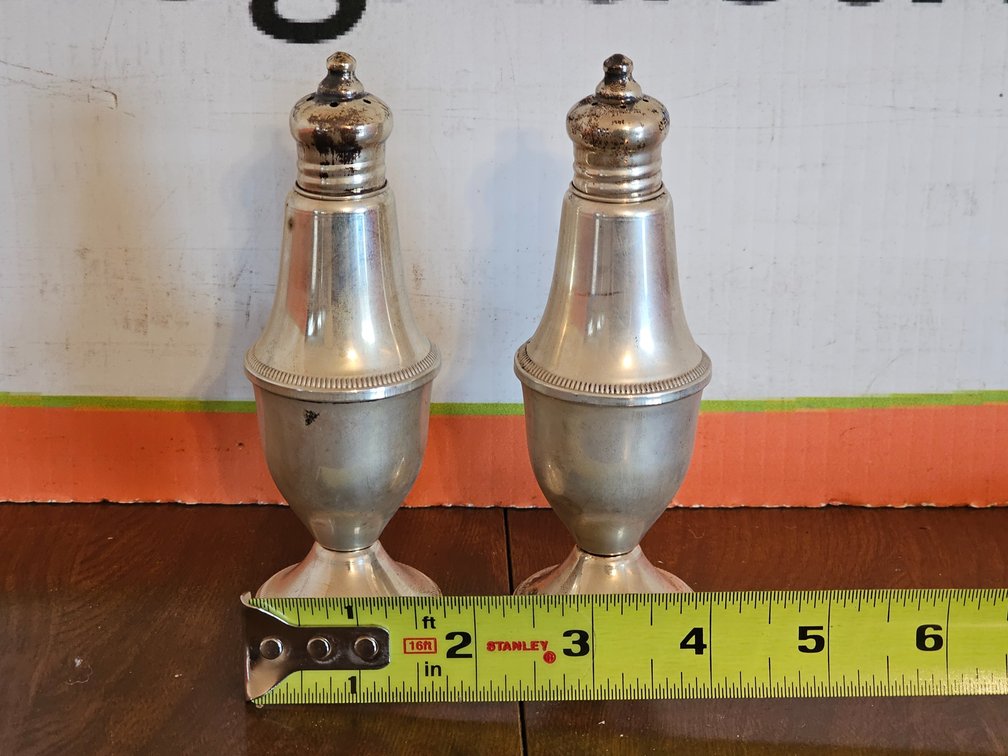 Weighted Sterling Salt and Pepper Shakers