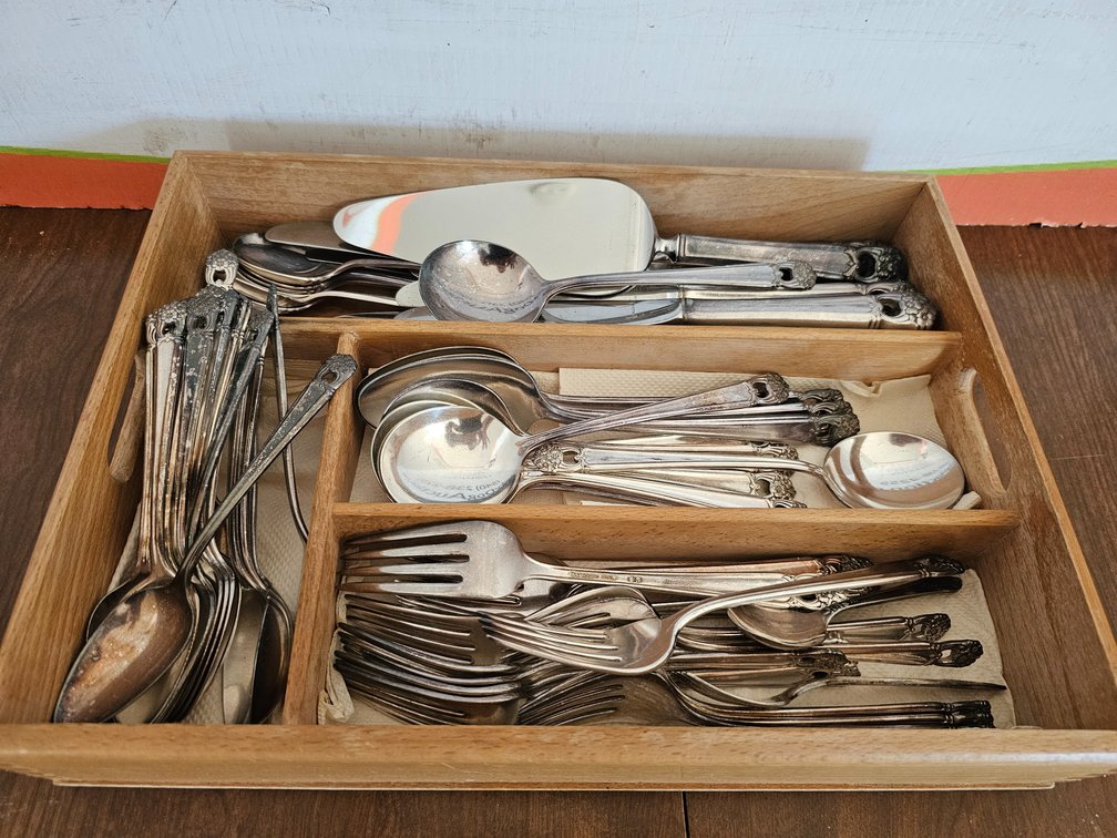 1847 Rogers Bros. "Eternally Yours" Silverplate Flatware - 62 +/- Pieces