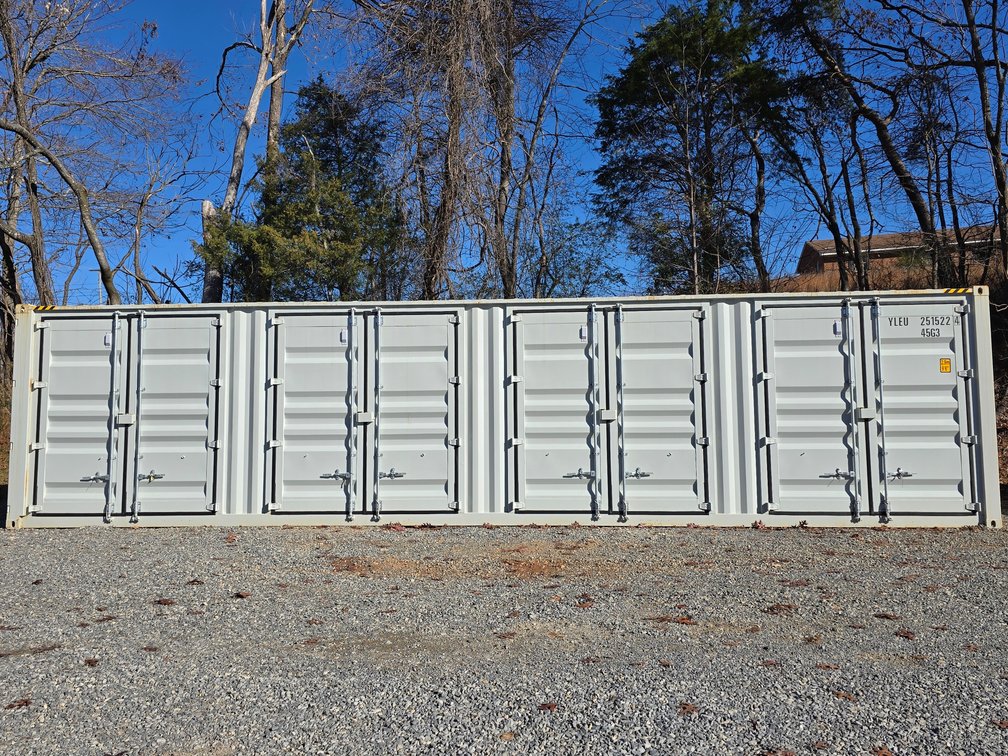 40' High Cube (9' 6" Tall) Cargo Container w/ 4 Sets of Double Side Doors (5224)