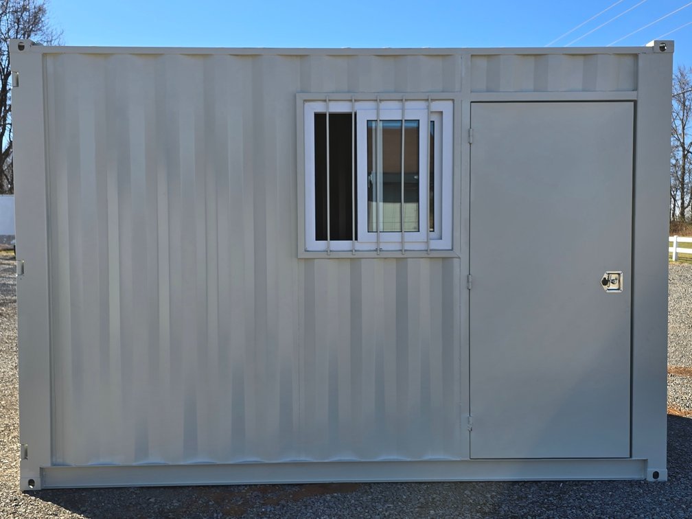 Unused 12' Mini Office Container - Walk in Door - Window (2330)
