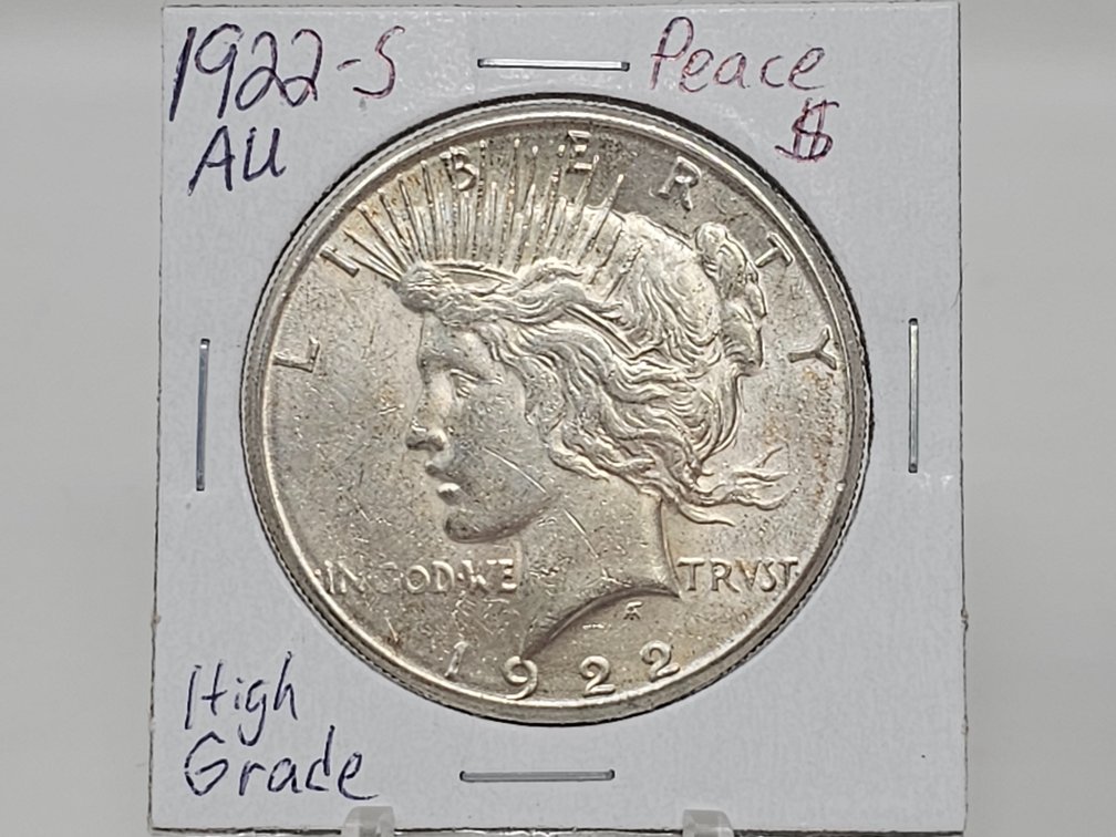 1922-S Silver Peace Dollar - High Grade