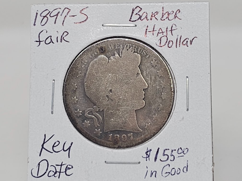 1897-S Silver Barber Half Dollar - Key Date - WOW!