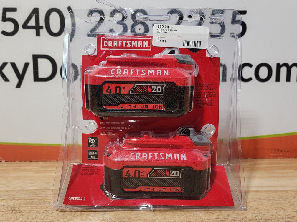 Craftsman V20 (2) Pack 4.0ah Batteries 