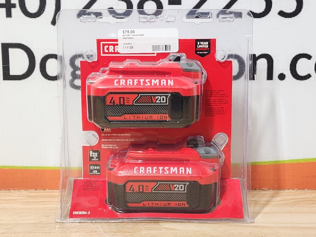 Craftsman V20 (2) Pack 4.0ah Batteries 