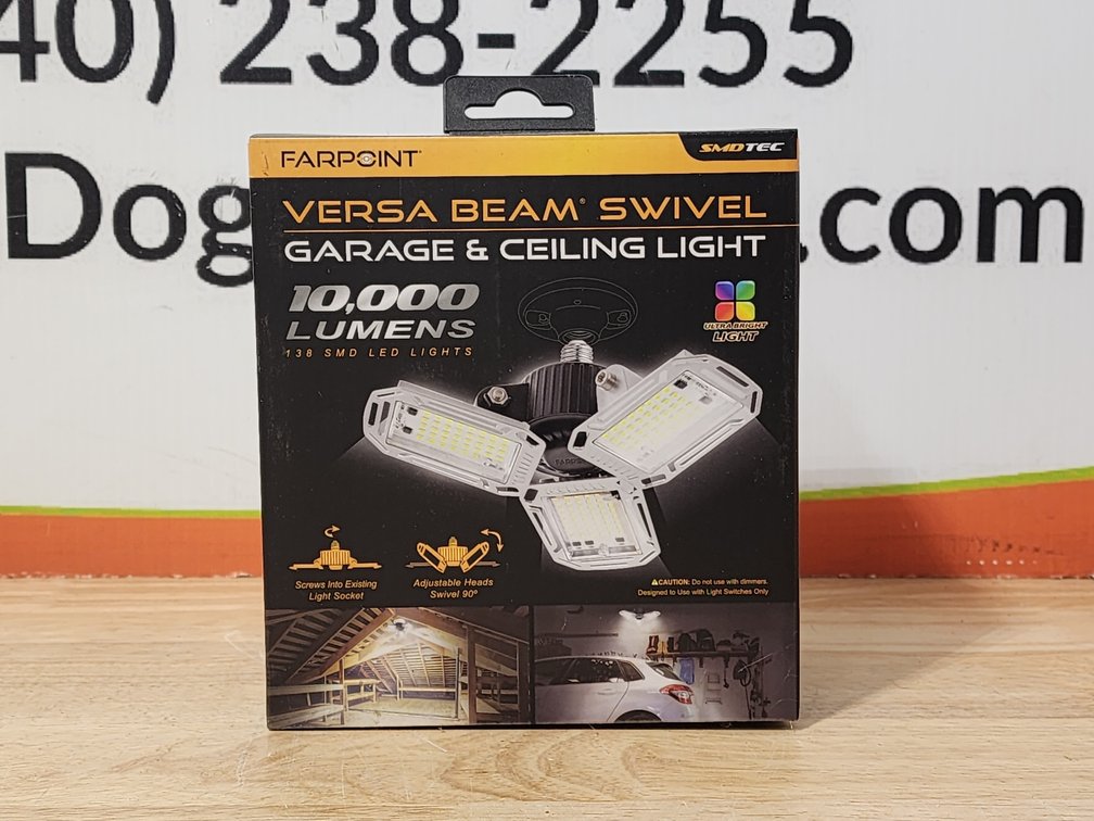 Far Point Versa Beam Swivel Garage and Ceiling Light 
