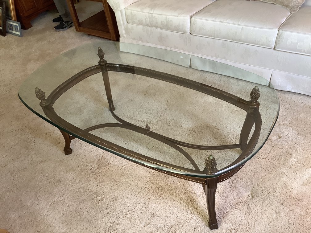 Glass & Metal Coffee Table