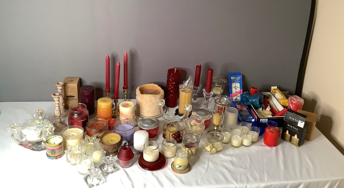 Assorted Candle Holders & Candles