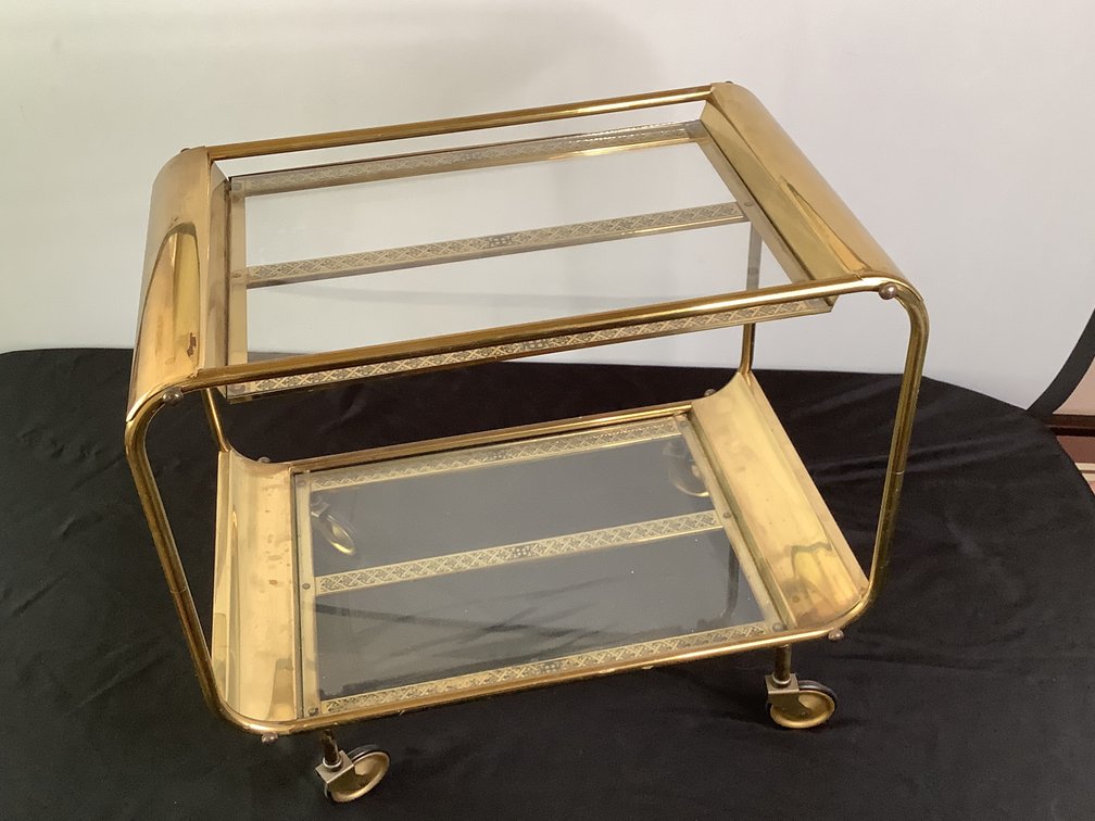 Brass Bar Serving Cart