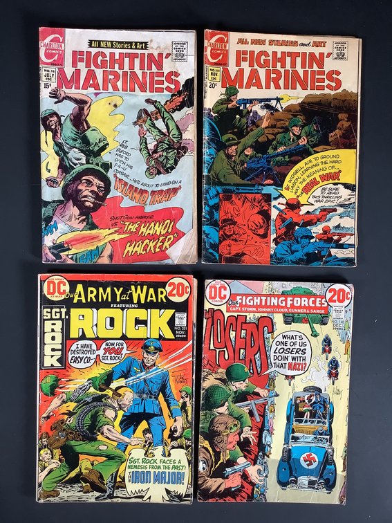 Vintage DC Our Army at War and Our Fighting Forces; Charlton Comics Fightin' Marines
