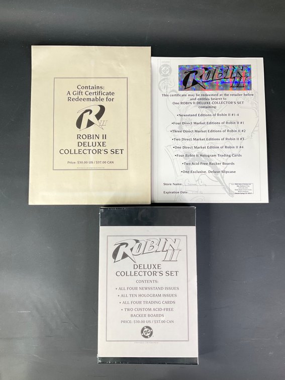 Robin II Deluxe Collector's Set and 1992 Gift Certificate