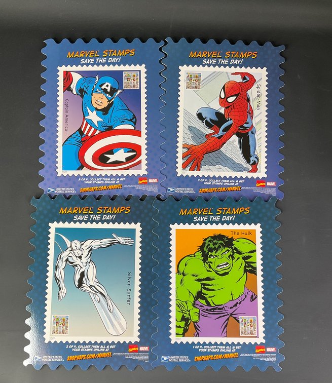 Marvel: USPS Marvel Promo Stamp Board/ Puzzle Pieces #1-4