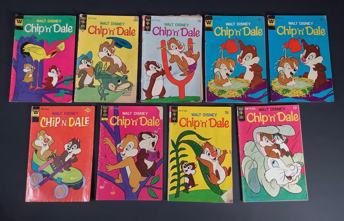Vintage Whitman and Gold Key Walt Disney Chip 'n' Dale 