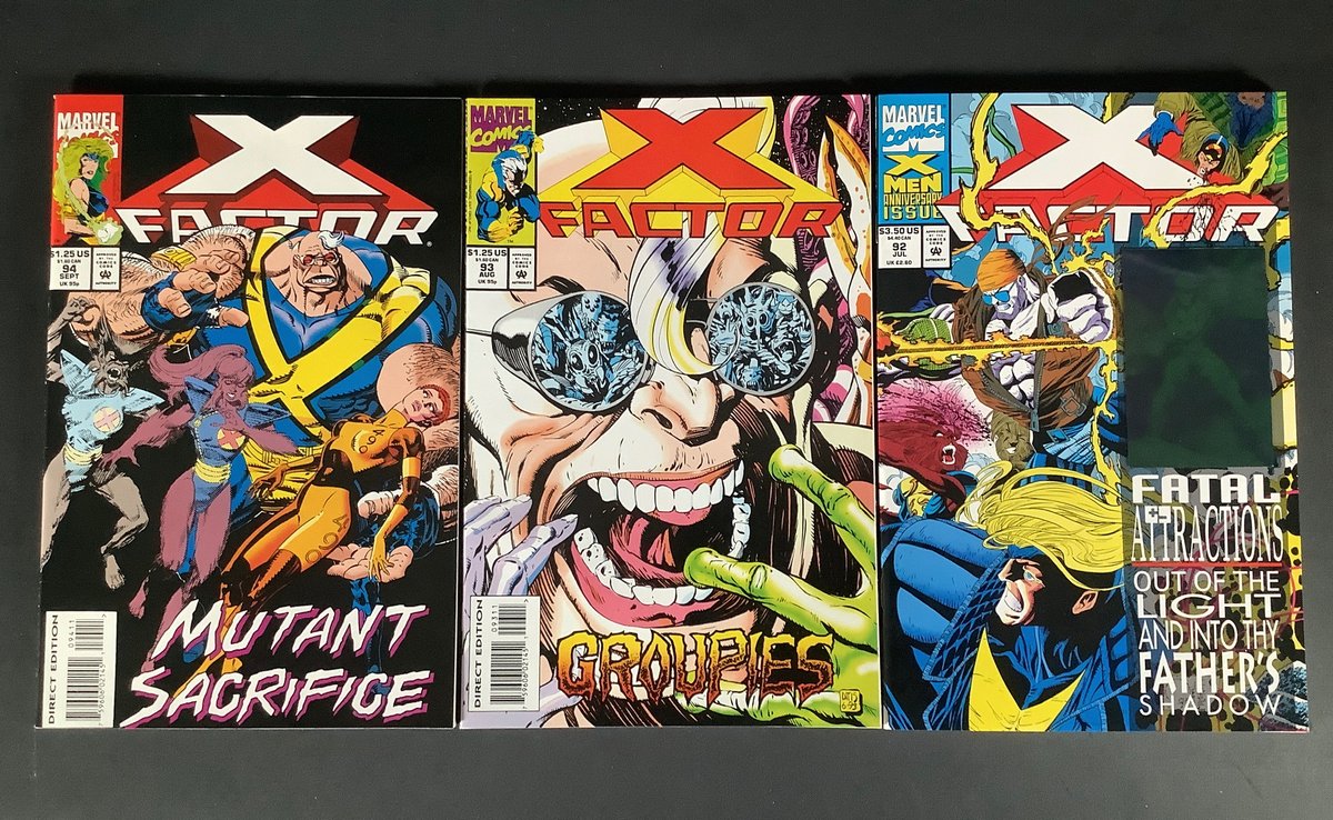 Marvel: X Factor No. 92 Key Issue First Appearance of Exodus Hologram Cover, No. 93 and No. 94