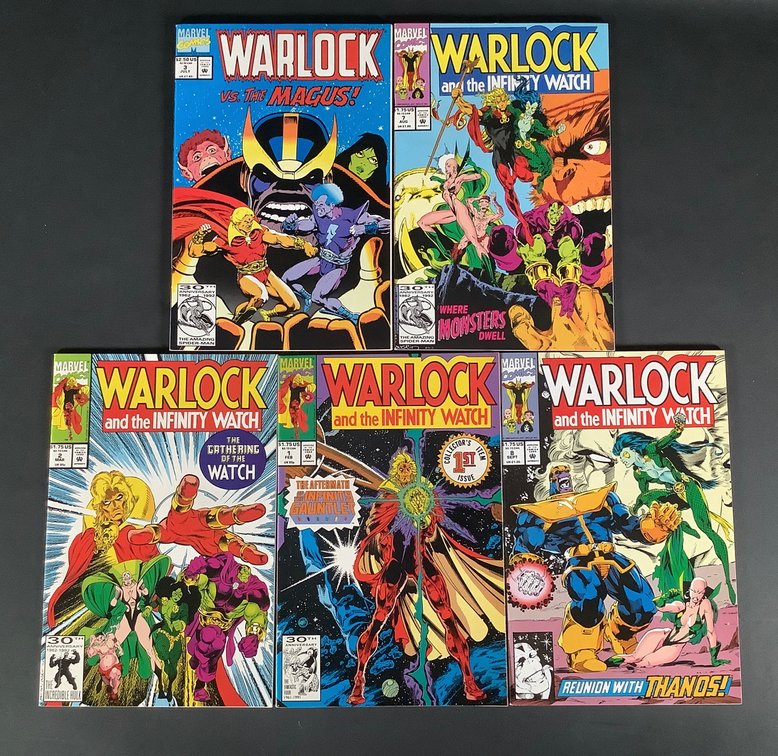 Marvel: Warlock and the Infinity Watch No. 1 Collector's 1st Issue, No. 2,3,7,8 