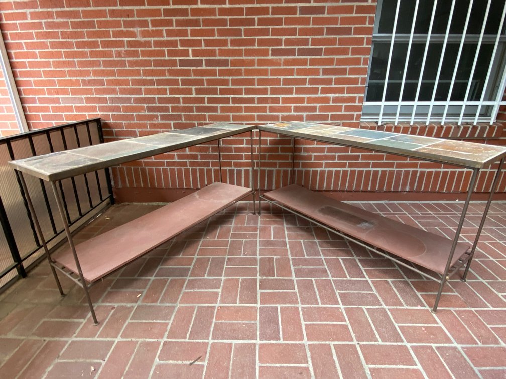 Stone Tile & Wrought Iron Tables III