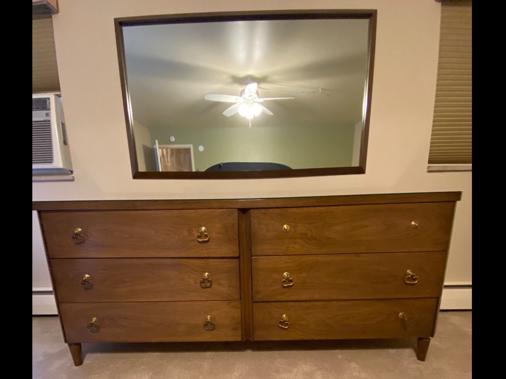 Widdicomb Vanity Dresser & Widdicomb Mirror