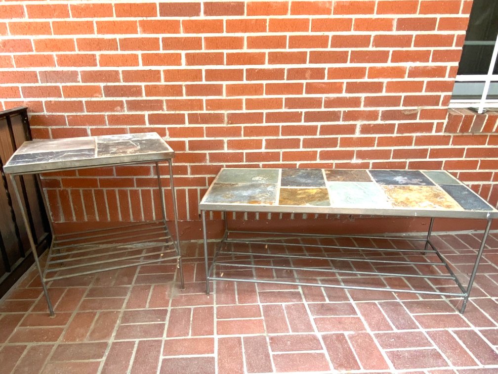 Stone Tile & Wrought Iron Tables II
