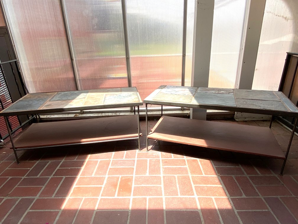 Stone Tile & Wrought Iron Tables I