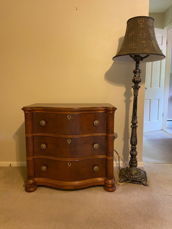 Romweber Dresser and Vintage Lamp