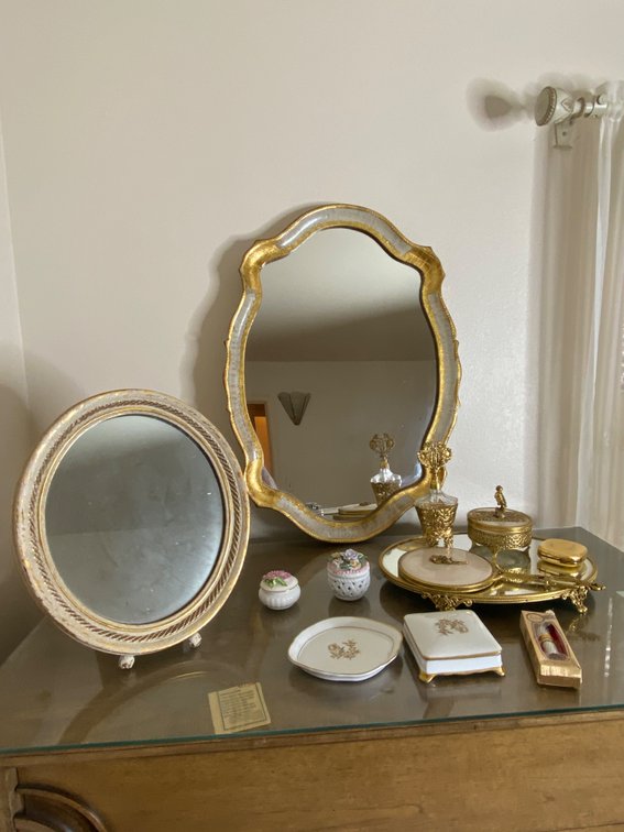 Globe 24k Gold Plated Vintage Vanity Items