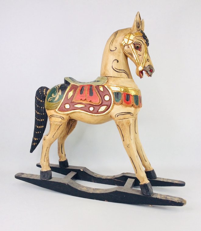 Hand Carved Small Rocking Horse
