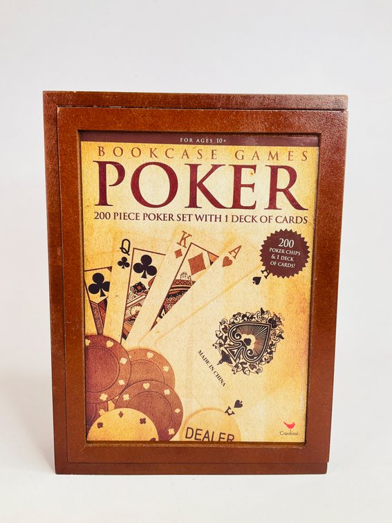 Cardinal Bookcase Games Poker Set