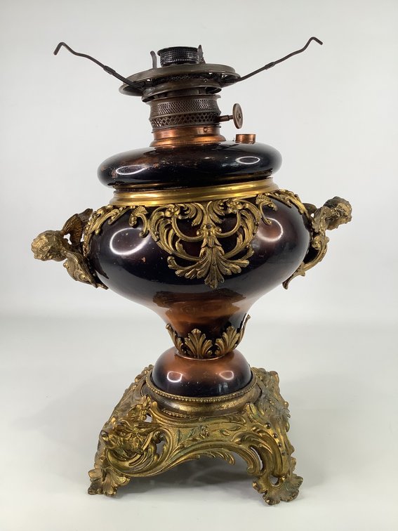 Vintage  Tuxedo Oil Lamp 
