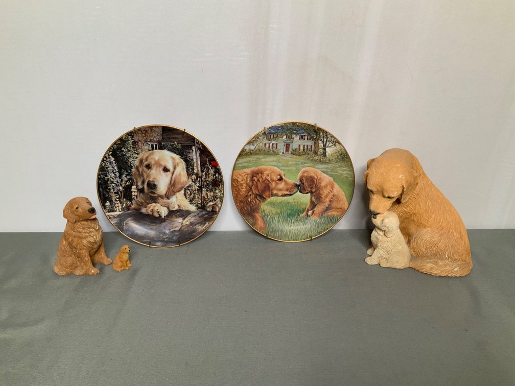 Sandicast and Danbury Golden Retriever Collector's Items 